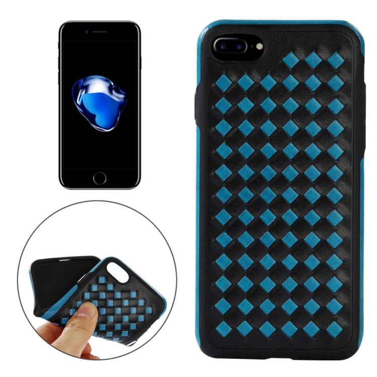 For iPhone 8 Plus & 7 Plus   Diamond Knit Texture TPU Paste Skin Protective Case