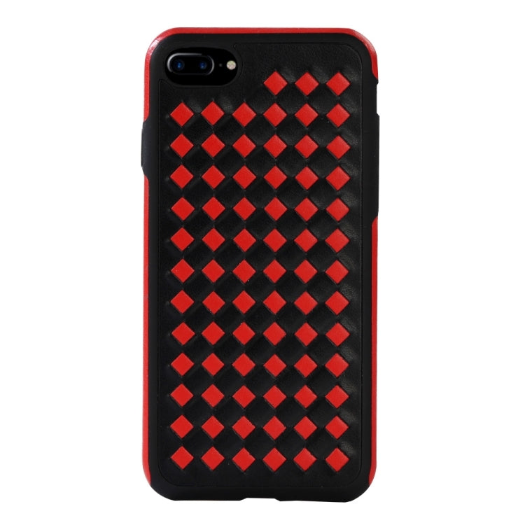 For iPhone 8 Plus & 7 Plus   Diamond Knit Texture TPU Paste Skin Protective Case