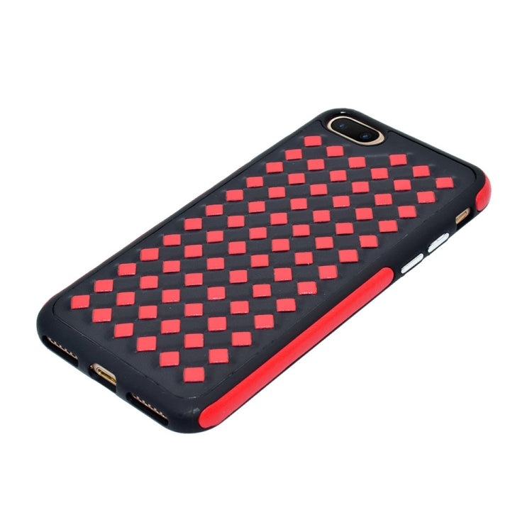 For iPhone 8 Plus & 7 Plus   Diamond Knit Texture TPU Paste Skin Protective Case