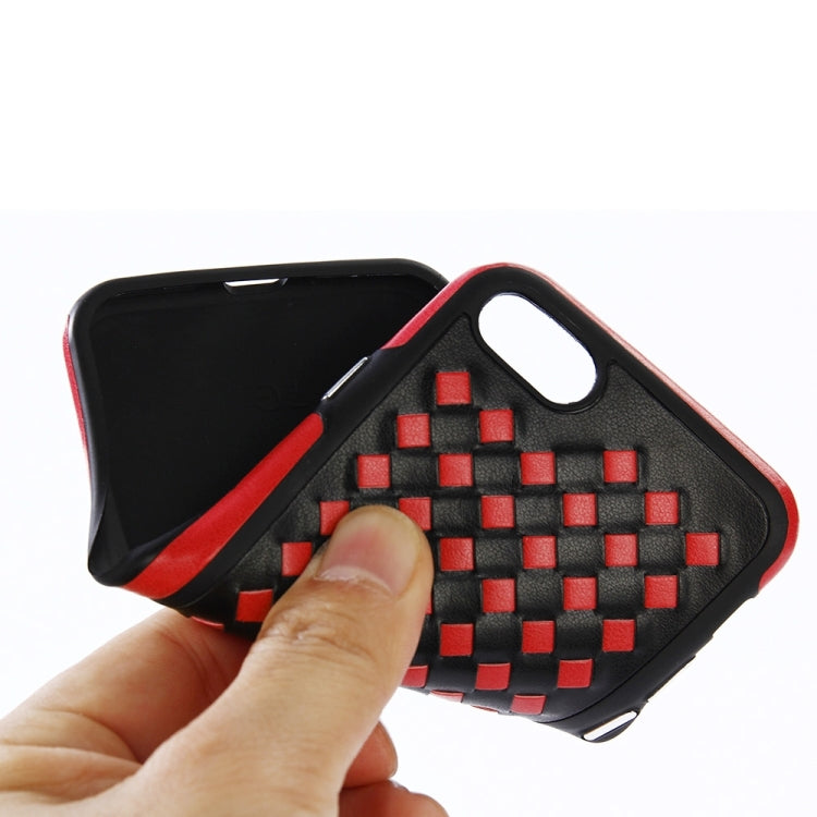 For iPhone 8 Plus & 7 Plus   Diamond Knit Texture TPU Paste Skin Protective Case