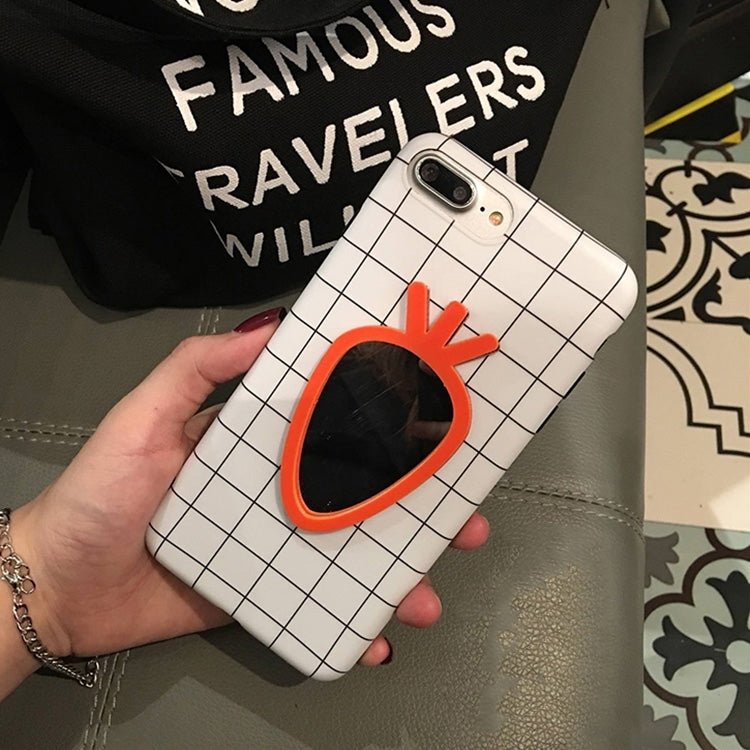 For iPhone 8 Plus & 7 Plus   Radish Mirror Pattern Protective Back Cover Case