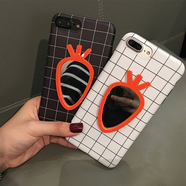 For iPhone 8 Plus & 7 Plus   Radish Mirror Pattern Protective Back Cover Case
