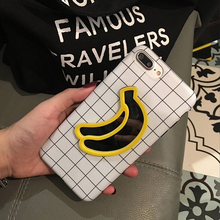 For iPhone 8 Plus & 7 Plus   Banana Mirror Pattern Protective Back Cover Case