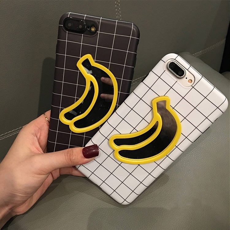 For iPhone 8 Plus & 7 Plus   Banana Mirror Pattern Protective Back Cover Case