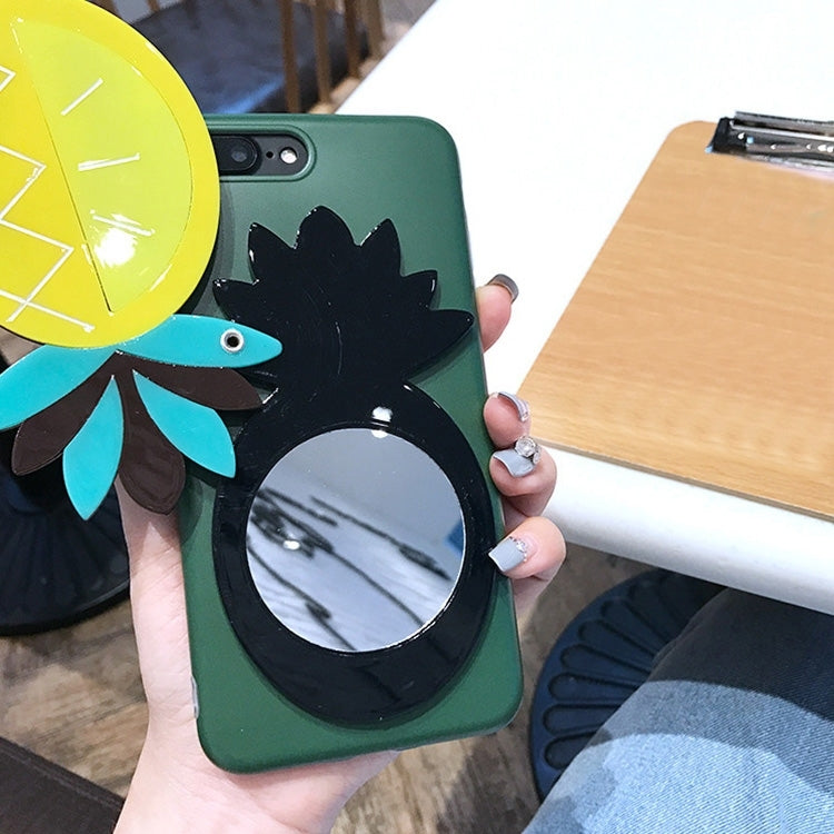 For iPhone 8 Plus & 7 Plus   IMD Workmanship Pineapple Pattern Mirror Protective Back Cover Case(Green)