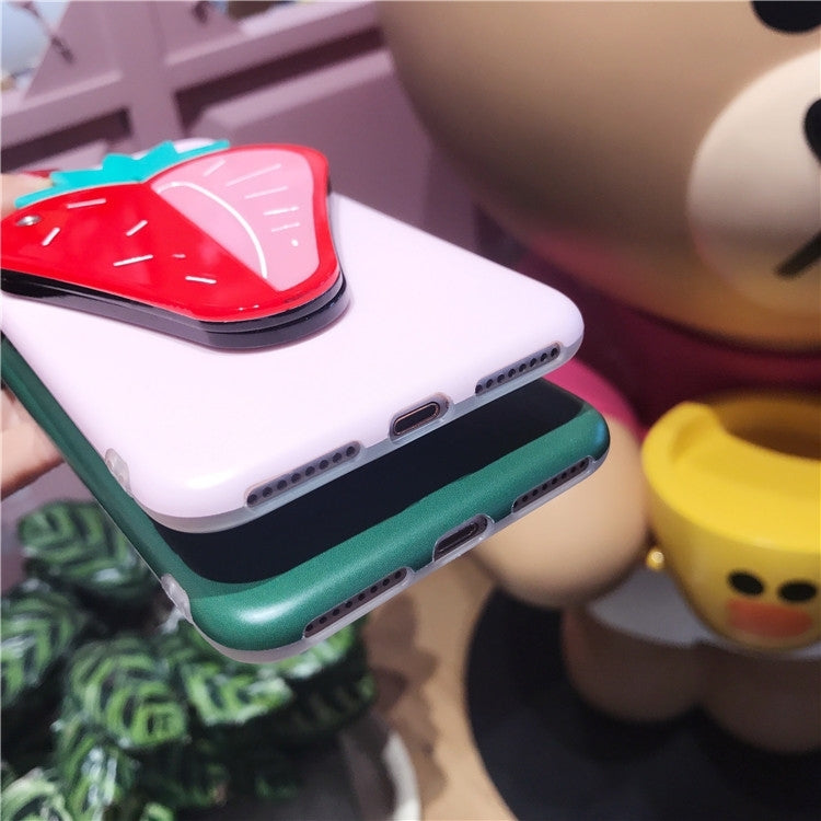 For iPhone 8 Plus & 7 Plus   IMD Workmanship Pineapple Pattern Mirror Protective Back Cover Case(Green)