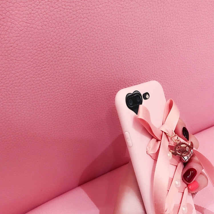 For iPhone 8 Plus & 7 Plus   Bowknot Full Coverage Shockproof Protective Back Cover Case (Pink)