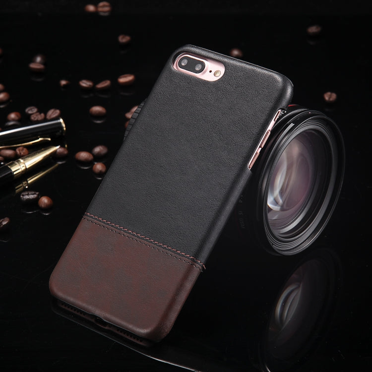 Fashionable Color Matching Bicolourable PC + PU Leather Case for iPhone 8 Plus & 7 Plus