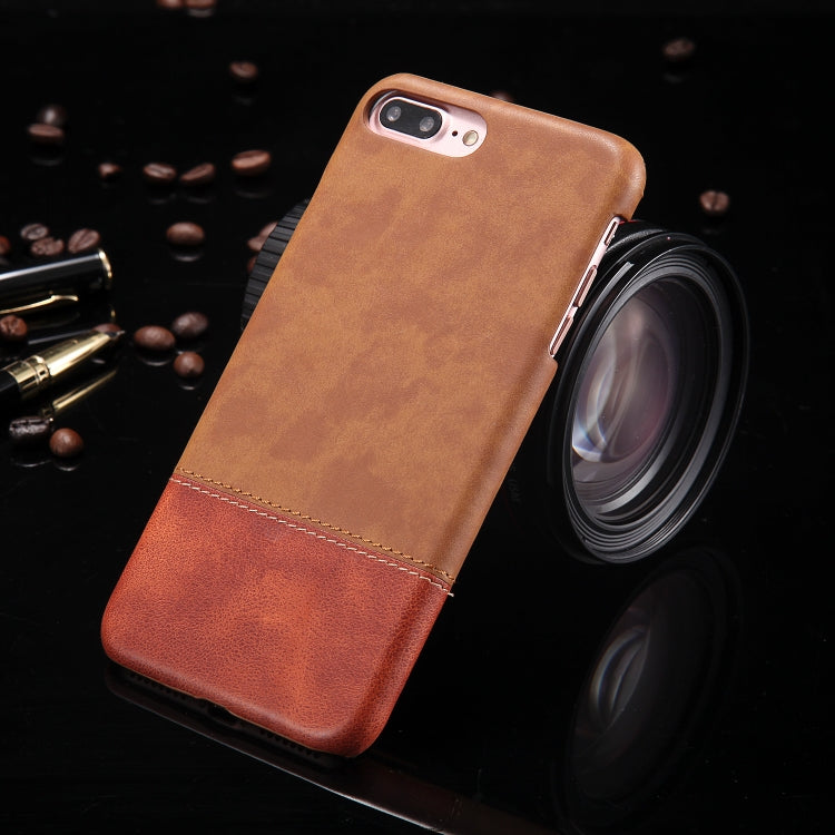 Fashionable Color Matching Bicolourable PC + PU Leather Case for iPhone 8 Plus & 7 Plus