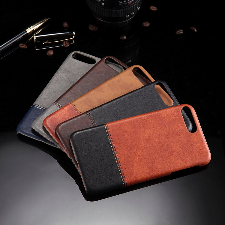 Fashionable Color Matching Bicolourable PC + PU Leather Case for iPhone 8 Plus & 7 Plus