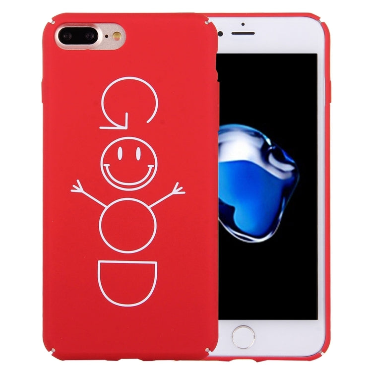 For iPhone 8 Plus & 7 Plus   Smiling Face GOOD Words Pattern TPU Protective Cover Case
