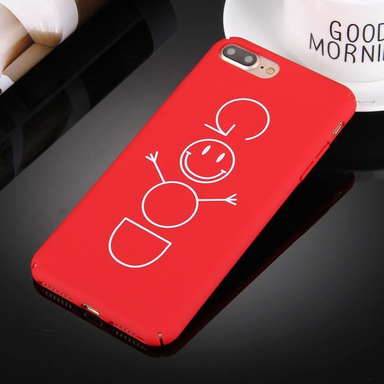 For iPhone 8 Plus & 7 Plus   Smiling Face GOOD Words Pattern TPU Protective Cover Case