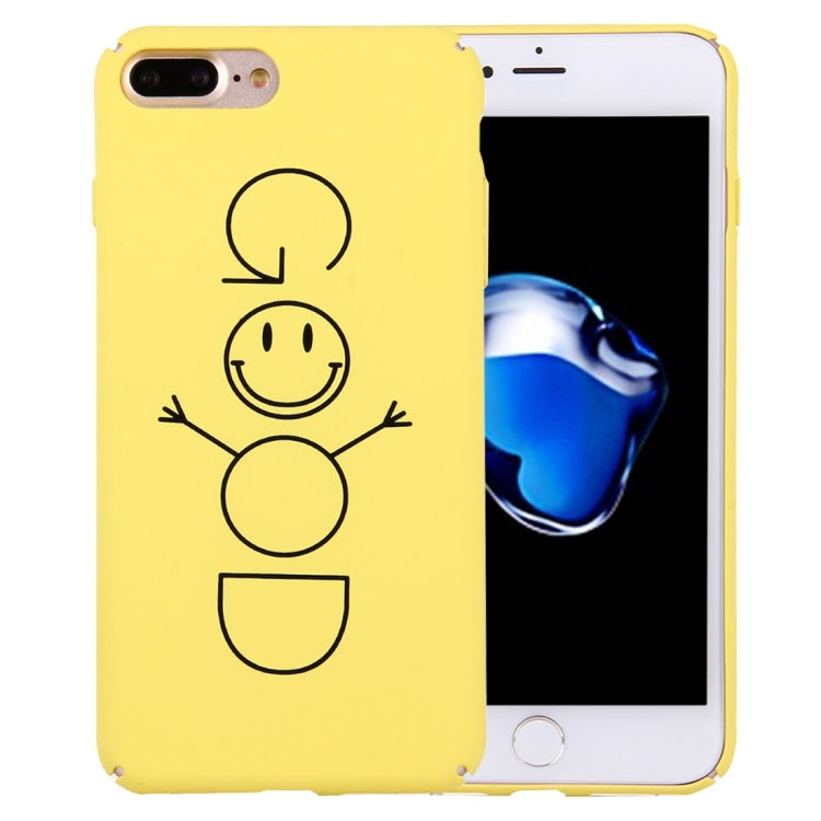 For iPhone 8 Plus & 7 Plus   Smiling Face GOOD Words Pattern TPU Protective Cover Case