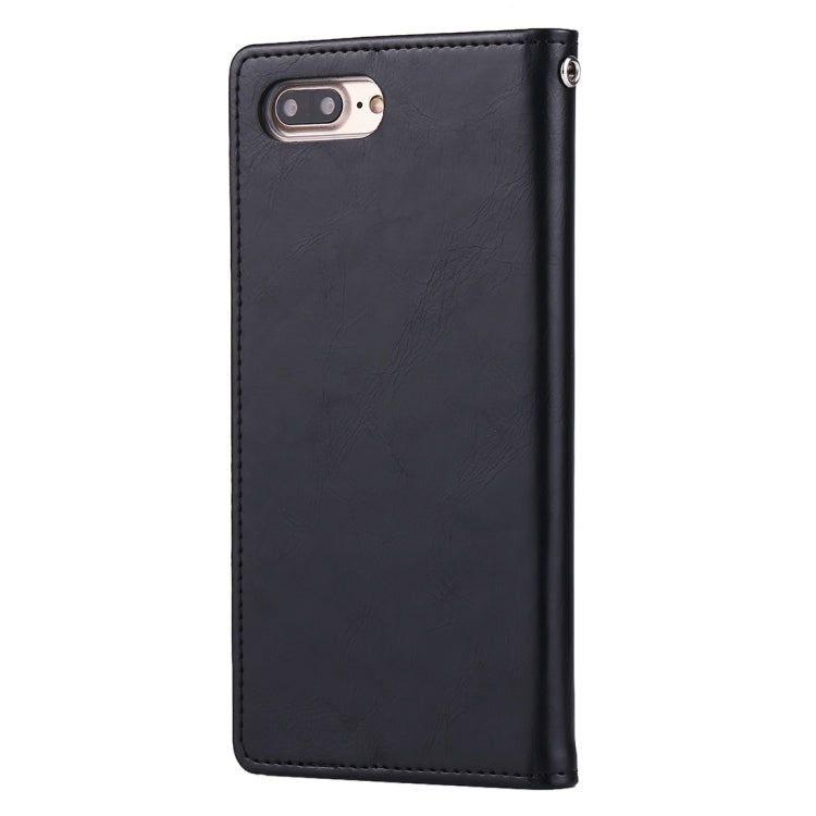 GOOSPERY BLUE MOON for iPhone 8 Plus & 7 Plus   Crazy Horse Texture Horizontal Flip Leather Case with Card Slots & Wallet & Holder