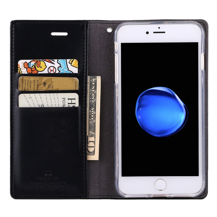 GOOSPERY BLUE MOON for iPhone 8 Plus & 7 Plus   Crazy Horse Texture Horizontal Flip Leather Case with Card Slots & Wallet & Holder