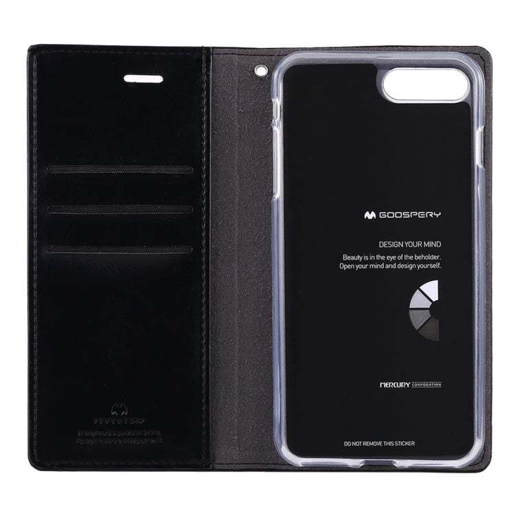 GOOSPERY BLUE MOON for iPhone 8 Plus & 7 Plus   Crazy Horse Texture Horizontal Flip Leather Case with Card Slots & Wallet & Holder