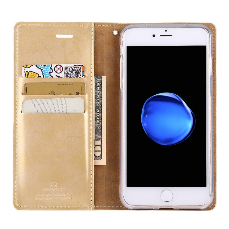 GOOSPERY BLUE MOON for iPhone 8 Plus & 7 Plus   Crazy Horse Texture Horizontal Flip Leather Case with Card Slots & Wallet & Holder
