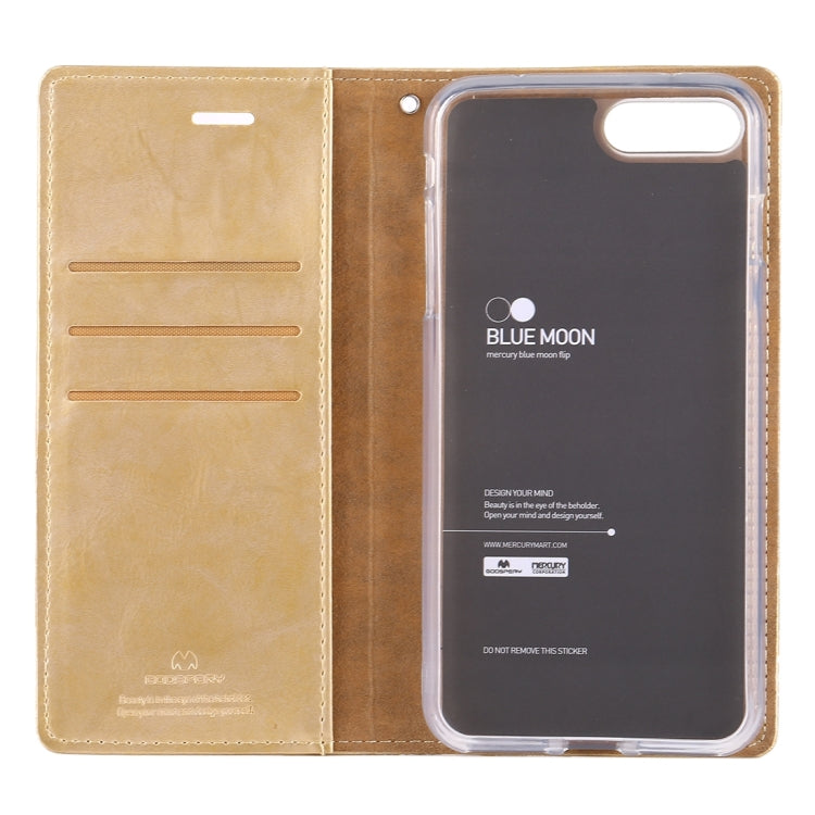 GOOSPERY BLUE MOON for iPhone 8 Plus & 7 Plus   Crazy Horse Texture Horizontal Flip Leather Case with Card Slots & Wallet & Holder