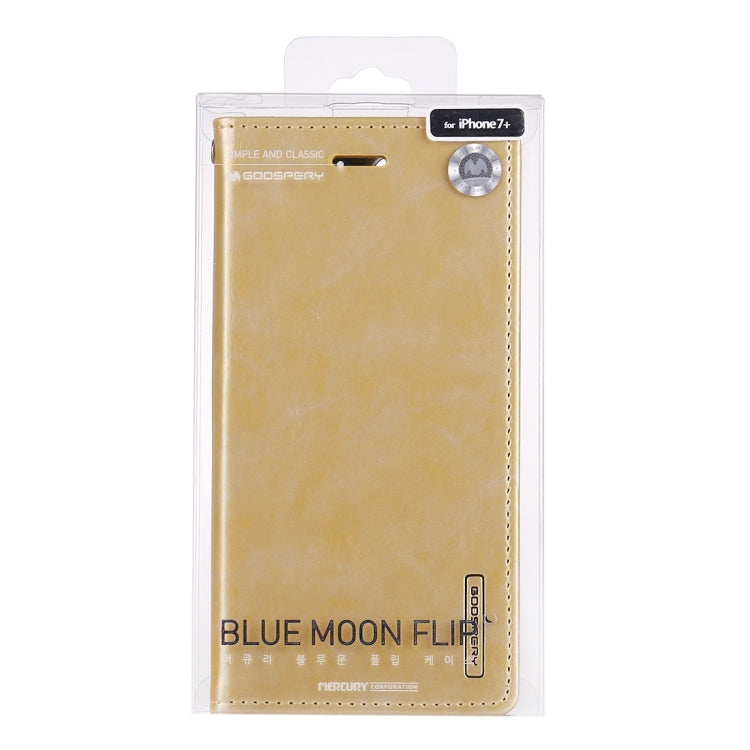 GOOSPERY BLUE MOON for iPhone 8 Plus & 7 Plus   Crazy Horse Texture Horizontal Flip Leather Case with Card Slots & Wallet & Holder