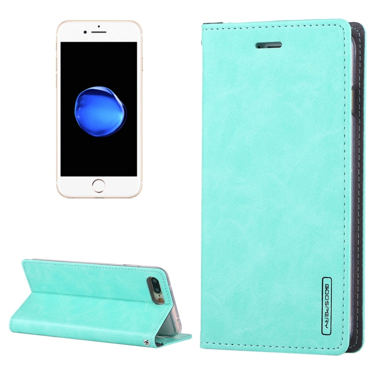 GOOSPERY BLUE MOON for iPhone 8 Plus & 7 Plus   Crazy Horse Texture Horizontal Flip Leather Case with Card Slots & Wallet & Holder
