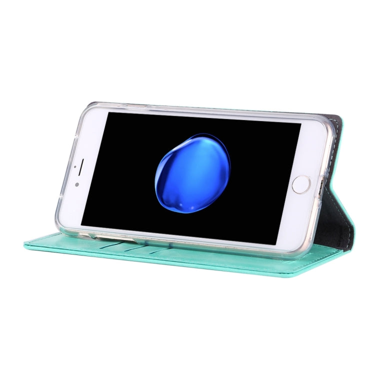 GOOSPERY BLUE MOON for iPhone 8 Plus & 7 Plus   Crazy Horse Texture Horizontal Flip Leather Case with Card Slots & Wallet & Holder