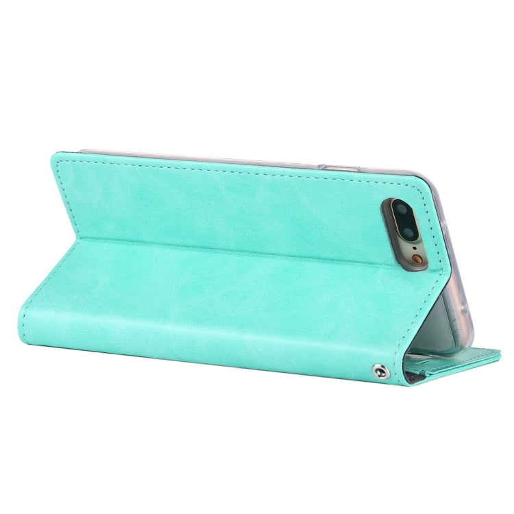 GOOSPERY BLUE MOON for iPhone 8 Plus & 7 Plus   Crazy Horse Texture Horizontal Flip Leather Case with Card Slots & Wallet & Holder