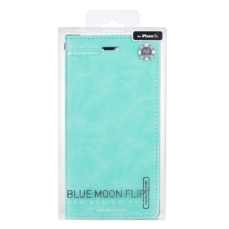 GOOSPERY BLUE MOON for iPhone 8 Plus & 7 Plus   Crazy Horse Texture Horizontal Flip Leather Case with Card Slots & Wallet & Holder