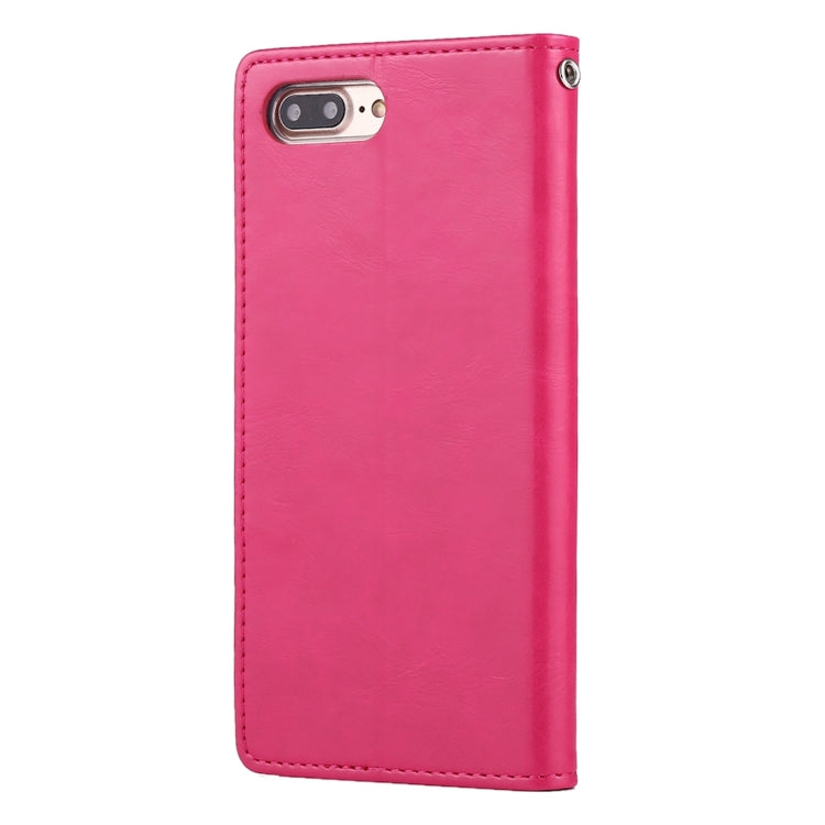 GOOSPERY BLUE MOON for iPhone 8 Plus & 7 Plus   Crazy Horse Texture Horizontal Flip Leather Case with Card Slots & Wallet & Holder