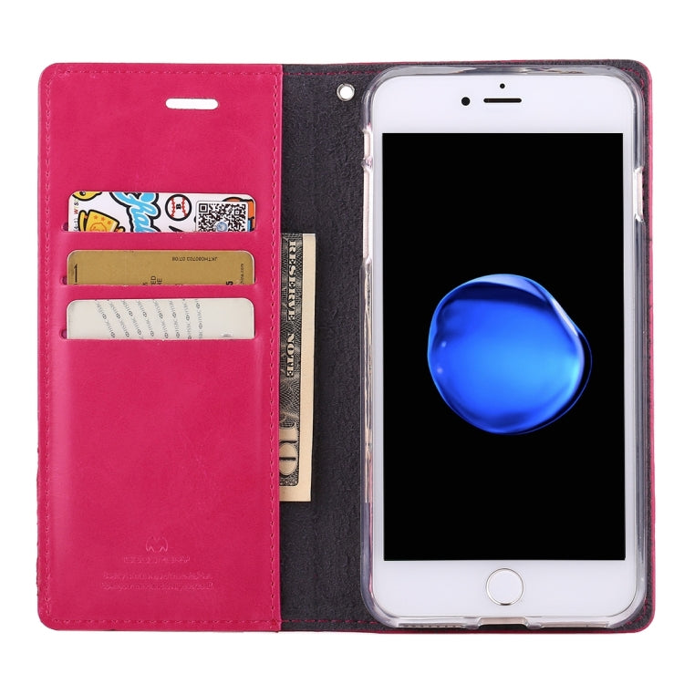 GOOSPERY BLUE MOON for iPhone 8 Plus & 7 Plus   Crazy Horse Texture Horizontal Flip Leather Case with Card Slots & Wallet & Holder
