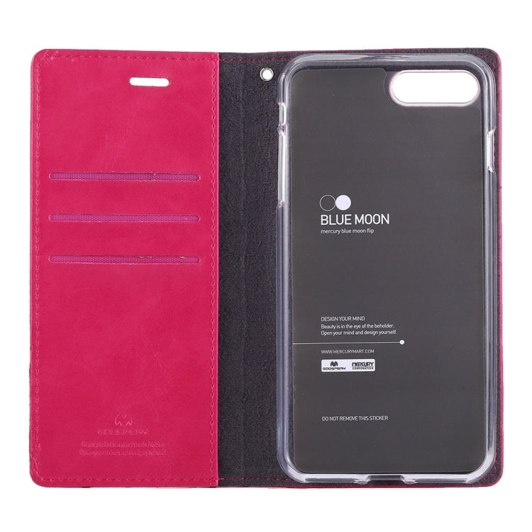 GOOSPERY BLUE MOON for iPhone 8 Plus & 7 Plus   Crazy Horse Texture Horizontal Flip Leather Case with Card Slots & Wallet & Holder