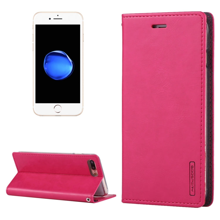 GOOSPERY BLUE MOON for iPhone 8 Plus & 7 Plus   Crazy Horse Texture Horizontal Flip Leather Case with Card Slots & Wallet & Holder