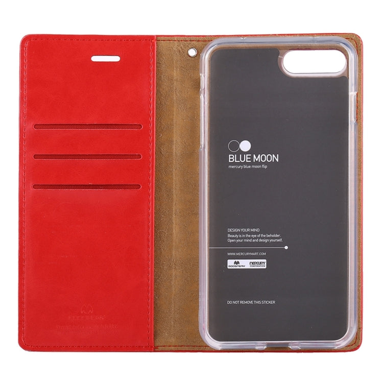 GOOSPERY BLUE MOON for iPhone 8 Plus & 7 Plus   Crazy Horse Texture Horizontal Flip Leather Case with Card Slots & Wallet & Holder