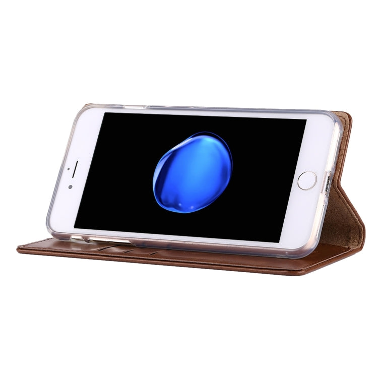GOOSPERY BLUE MOON for iPhone 8 Plus & 7 Plus   Crazy Horse Texture Horizontal Flip Leather Case with Card Slots & Wallet & Holder