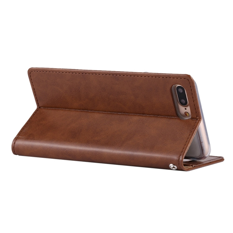 GOOSPERY BLUE MOON for iPhone 8 Plus & 7 Plus   Crazy Horse Texture Horizontal Flip Leather Case with Card Slots & Wallet & Holder