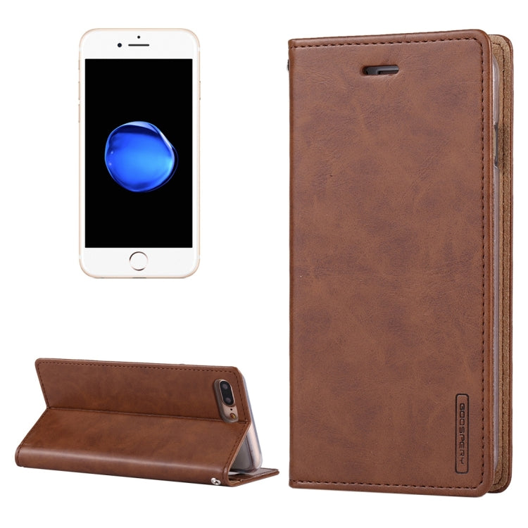 GOOSPERY BLUE MOON for iPhone 8 Plus & 7 Plus   Crazy Horse Texture Horizontal Flip Leather Case with Card Slots & Wallet & Holder