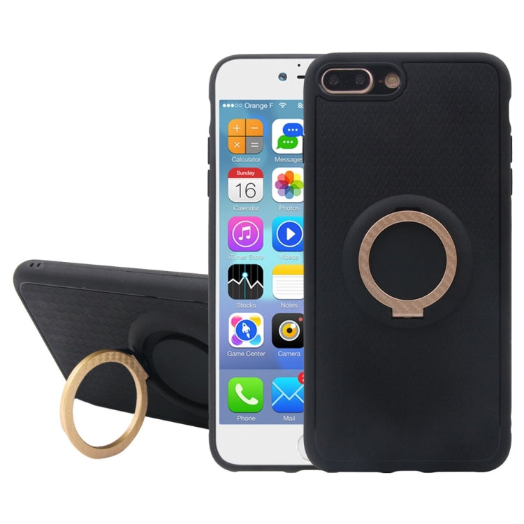 For iPhone 8 Plus & 7 Plus   TPU + PC Protective Back Case with Ring Holder