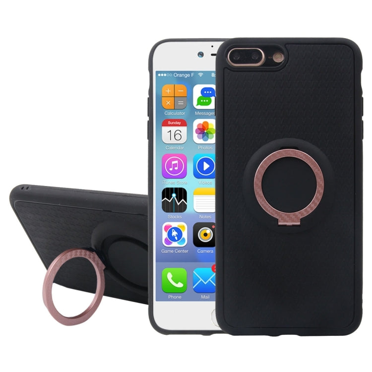For iPhone 8 Plus & 7 Plus   TPU + PC Protective Back Case with Ring Holder