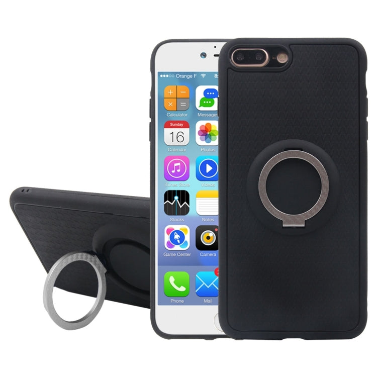 For iPhone 8 Plus & 7 Plus   TPU + PC Protective Back Case with Ring Holder
