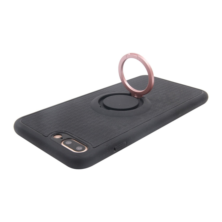 For iPhone 8 Plus & 7 Plus   TPU + PC Protective Back Case with Ring Holder