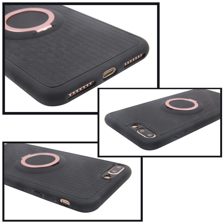 For iPhone 8 Plus & 7 Plus   TPU + PC Protective Back Case with Ring Holder