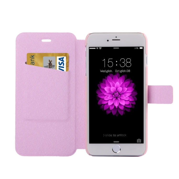 For iPhone 8 Plus & 7 Plus   Silk Texture Horizontal Flip Leather Case with Magnetic Buckle & Holder & Card Slots