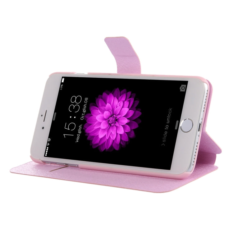 For iPhone 8 Plus & 7 Plus   Silk Texture Horizontal Flip Leather Case with Magnetic Buckle & Holder & Card Slots