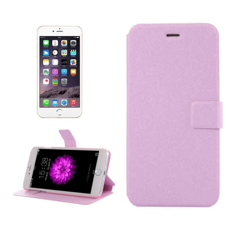 For iPhone 8 Plus & 7 Plus   Silk Texture Horizontal Flip Leather Case with Magnetic Buckle & Holder & Card Slots