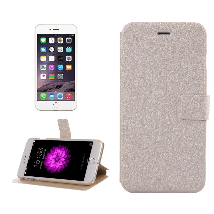 For iPhone 8 Plus & 7 Plus   Silk Texture Horizontal Flip Leather Case with Magnetic Buckle & Holder & Card Slots