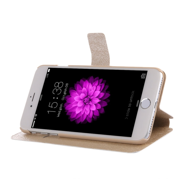For iPhone 8 Plus & 7 Plus   Silk Texture Horizontal Flip Leather Case with Magnetic Buckle & Holder & Card Slots
