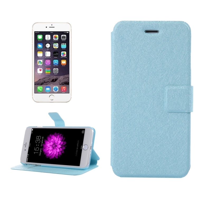 For iPhone 8 Plus & 7 Plus   Silk Texture Horizontal Flip Leather Case with Magnetic Buckle & Holder & Card Slots