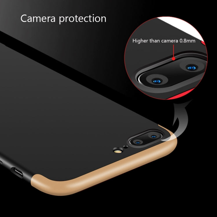 GKK for iPhone 7 Plus PC Three Stage Splicing 360 Degrees Full Coverage Protective Case Back Cover