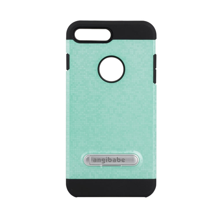 for iPhone 8 Plus & 7 Plus   Color Lattice Texture TPU + PC Protective Case with Holder