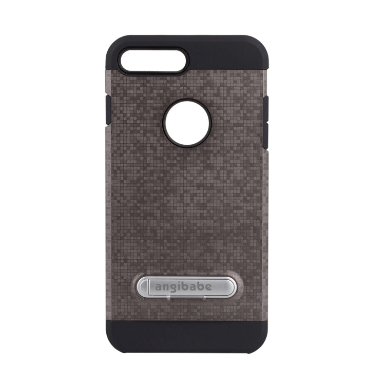 for iPhone 8 Plus & 7 Plus   Color Lattice Texture TPU + PC Protective Case with Holder
