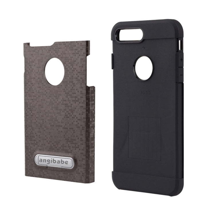 for iPhone 8 Plus & 7 Plus   Color Lattice Texture TPU + PC Protective Case with Holder